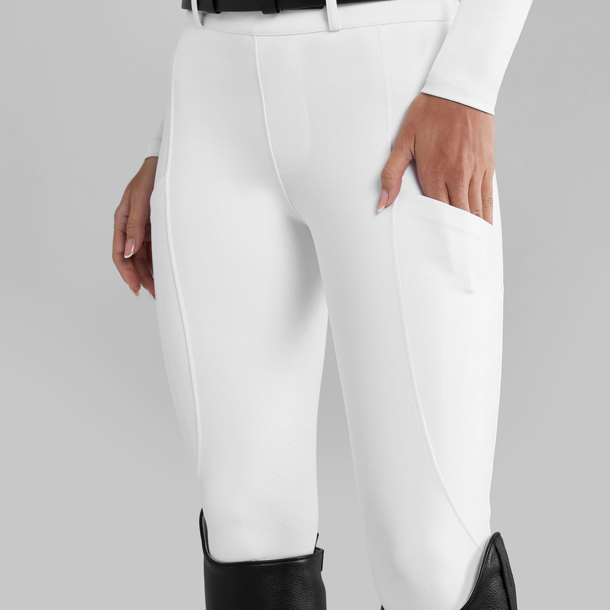 Aztec Diamond White Compression Breeches
