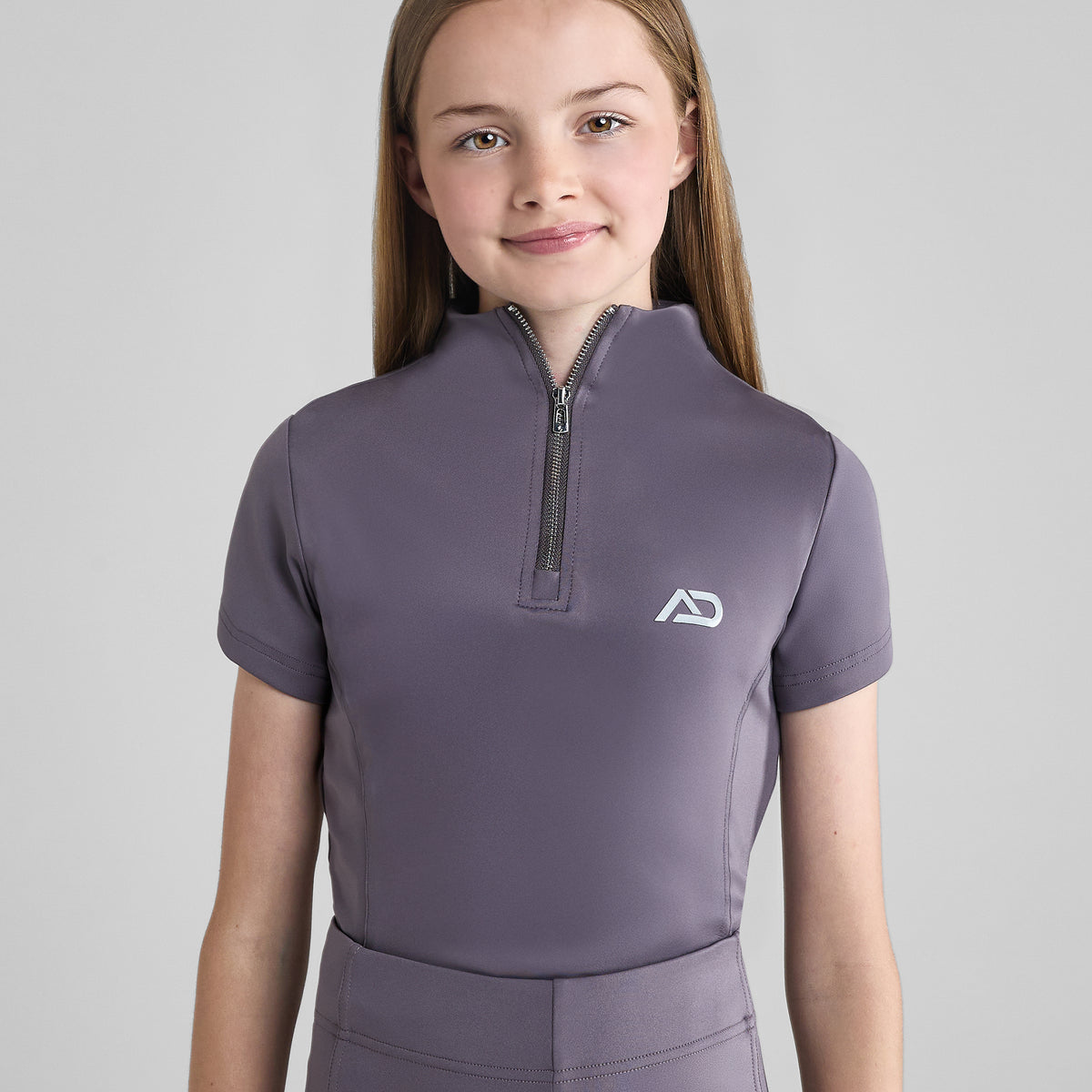 Young Rider Amethyst Purple Short Sleeve Base Layer – Aztec Diamond