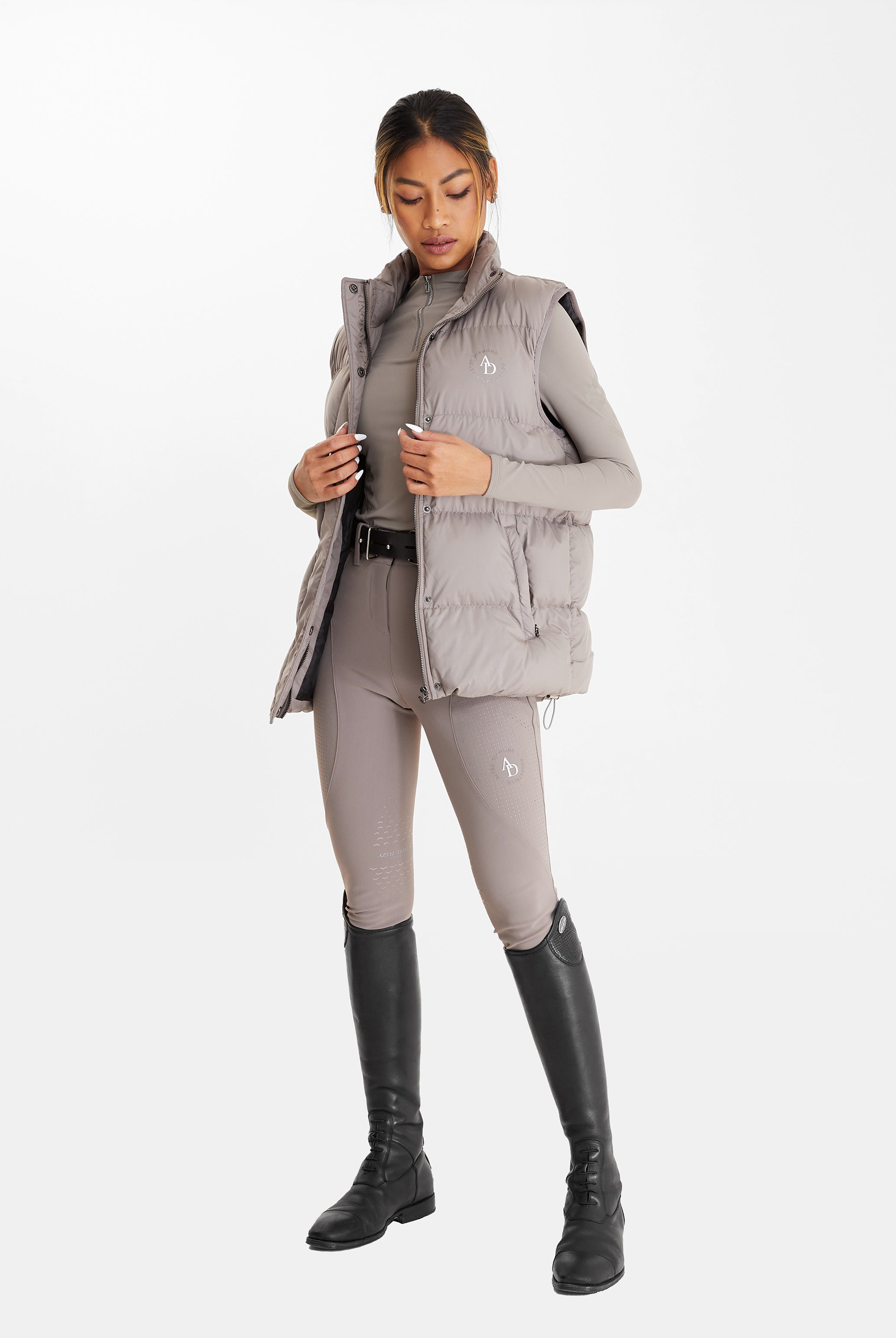 Taupe Puffer Gilet