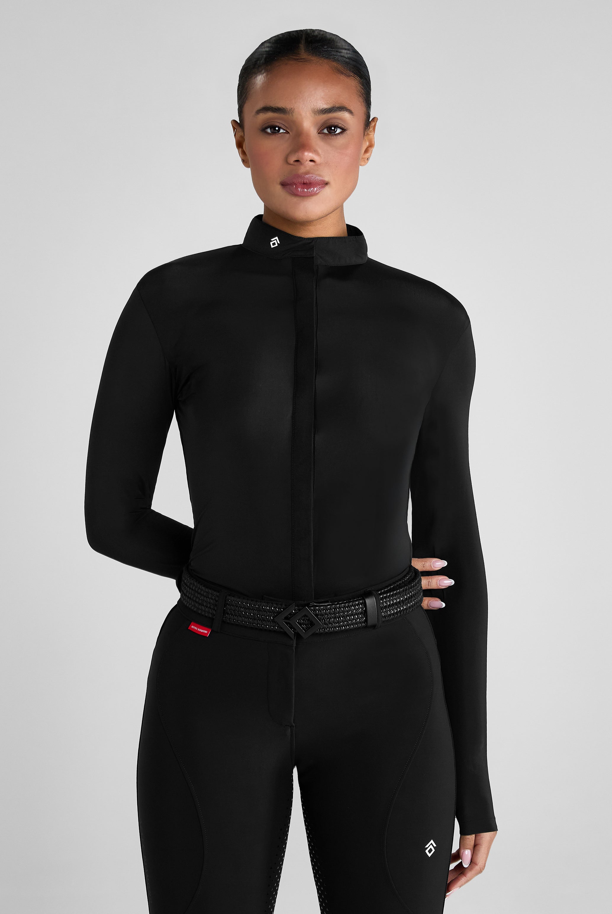 Chemise noire extensible - Azzurro Milano Neuve - Vêtements Chemise noire extensible - Azzurro Milano Neuve - Vêtements