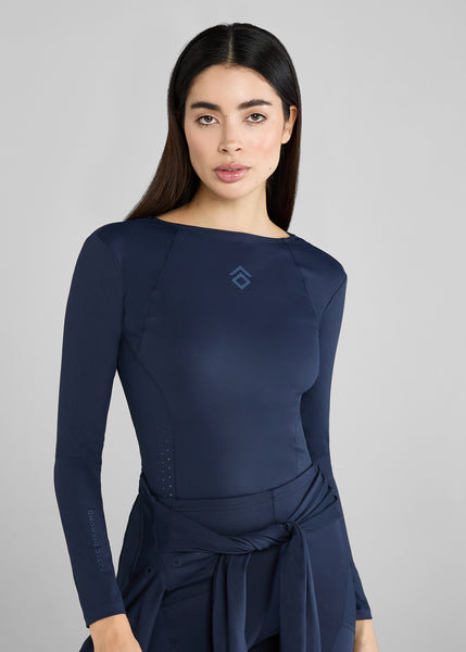 Aztec Diamond Navy Long Sleeve Tech Tee Aztec Diamond Navy Long Sleeve Tech Tee