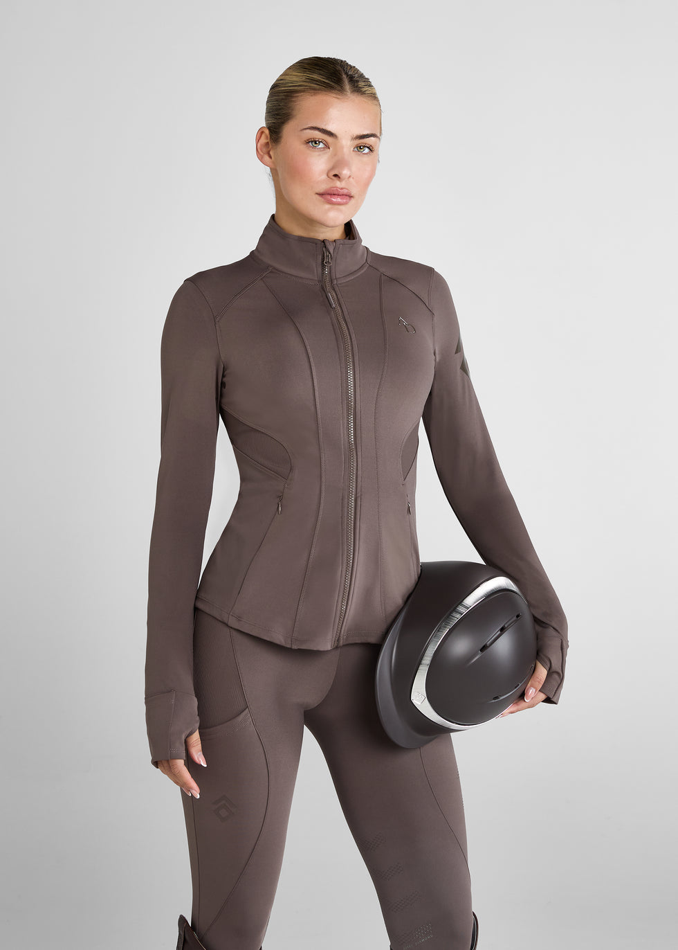 AZTEC DIAMOND MOCHA CORE FITTED JACKET