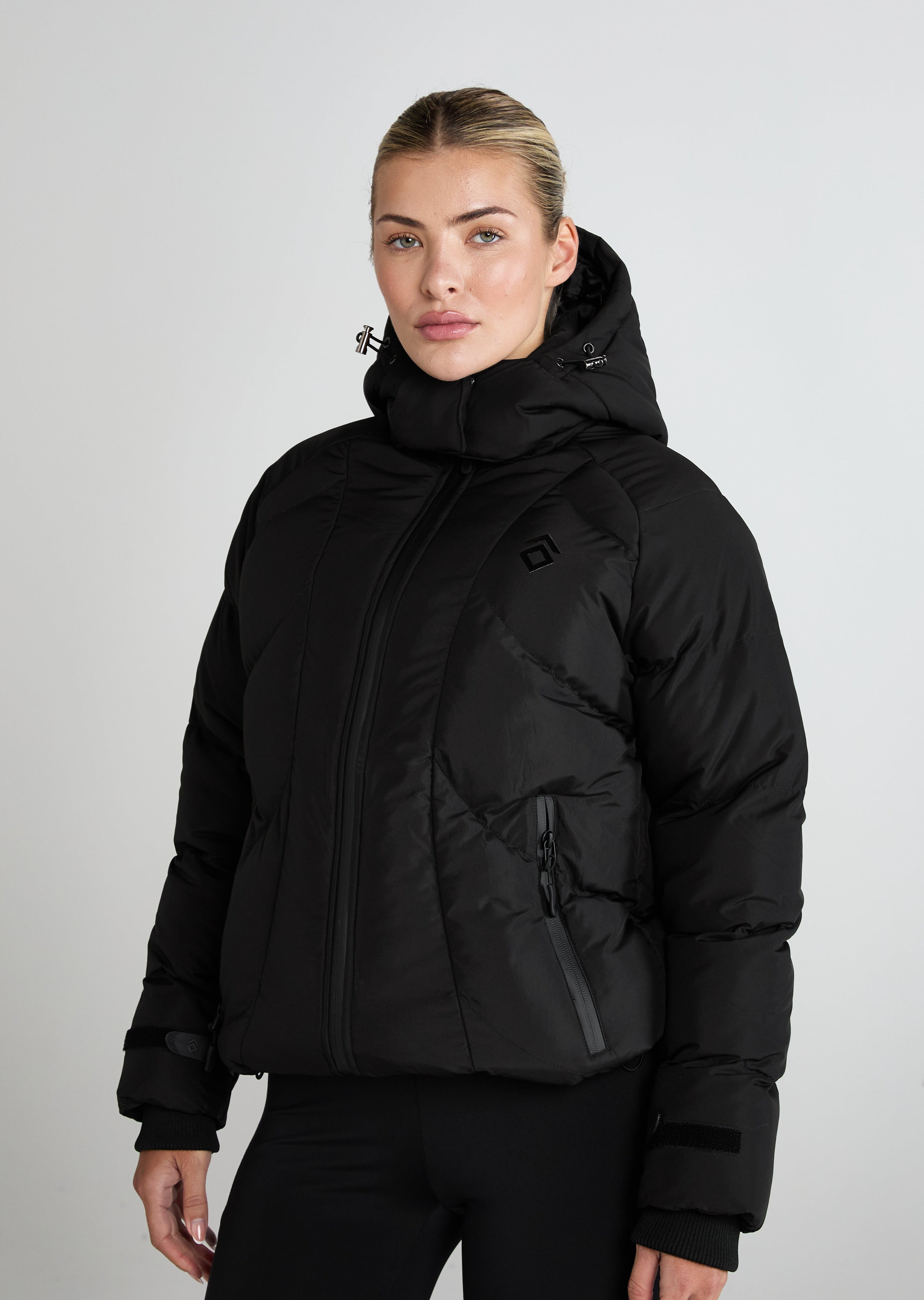 Black winter puffer coat online