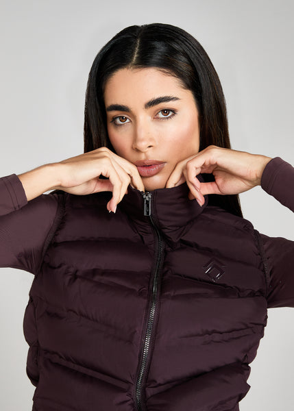 Deep Mauve lightweight Gilet – Aztec Diamond