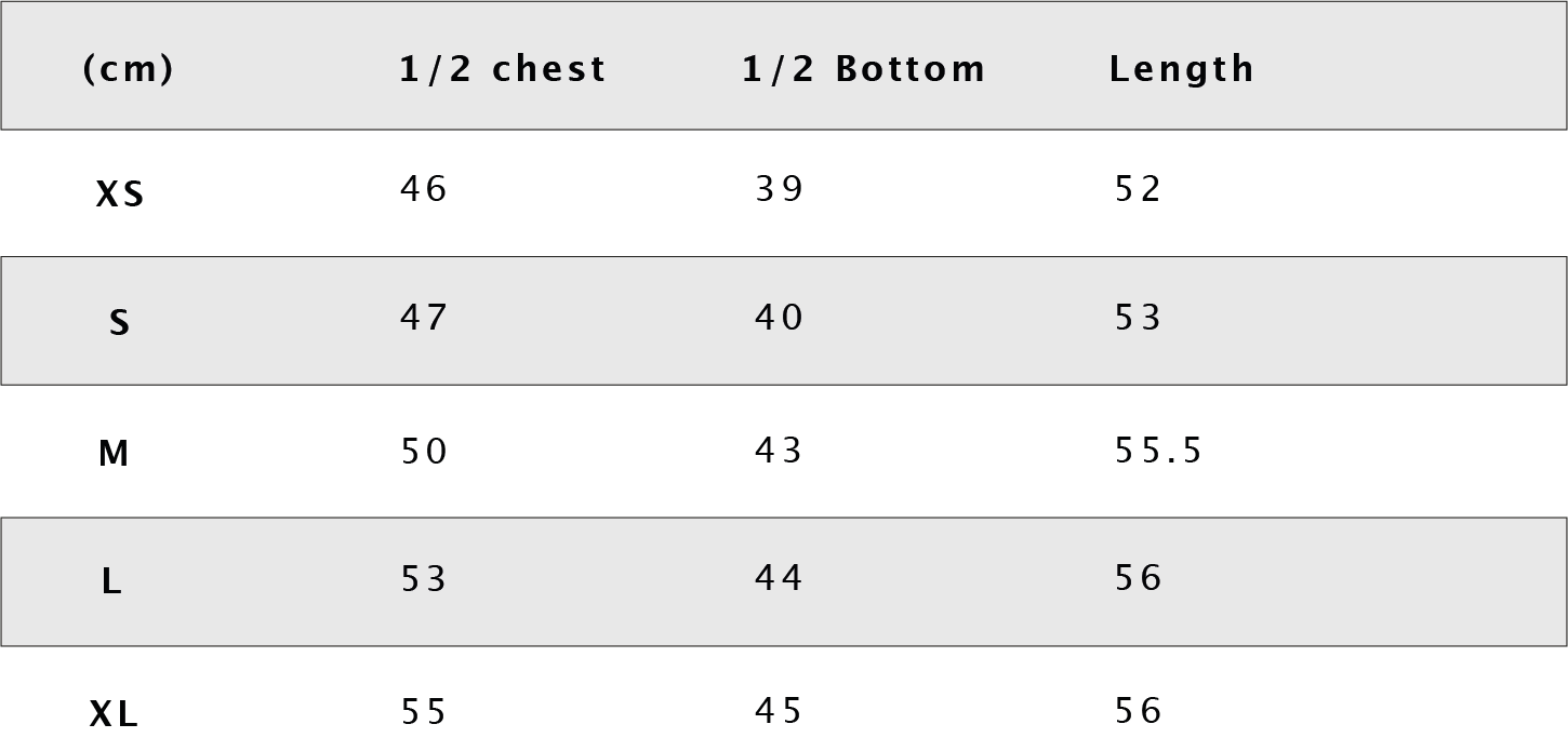 Mid layer gilet size guide