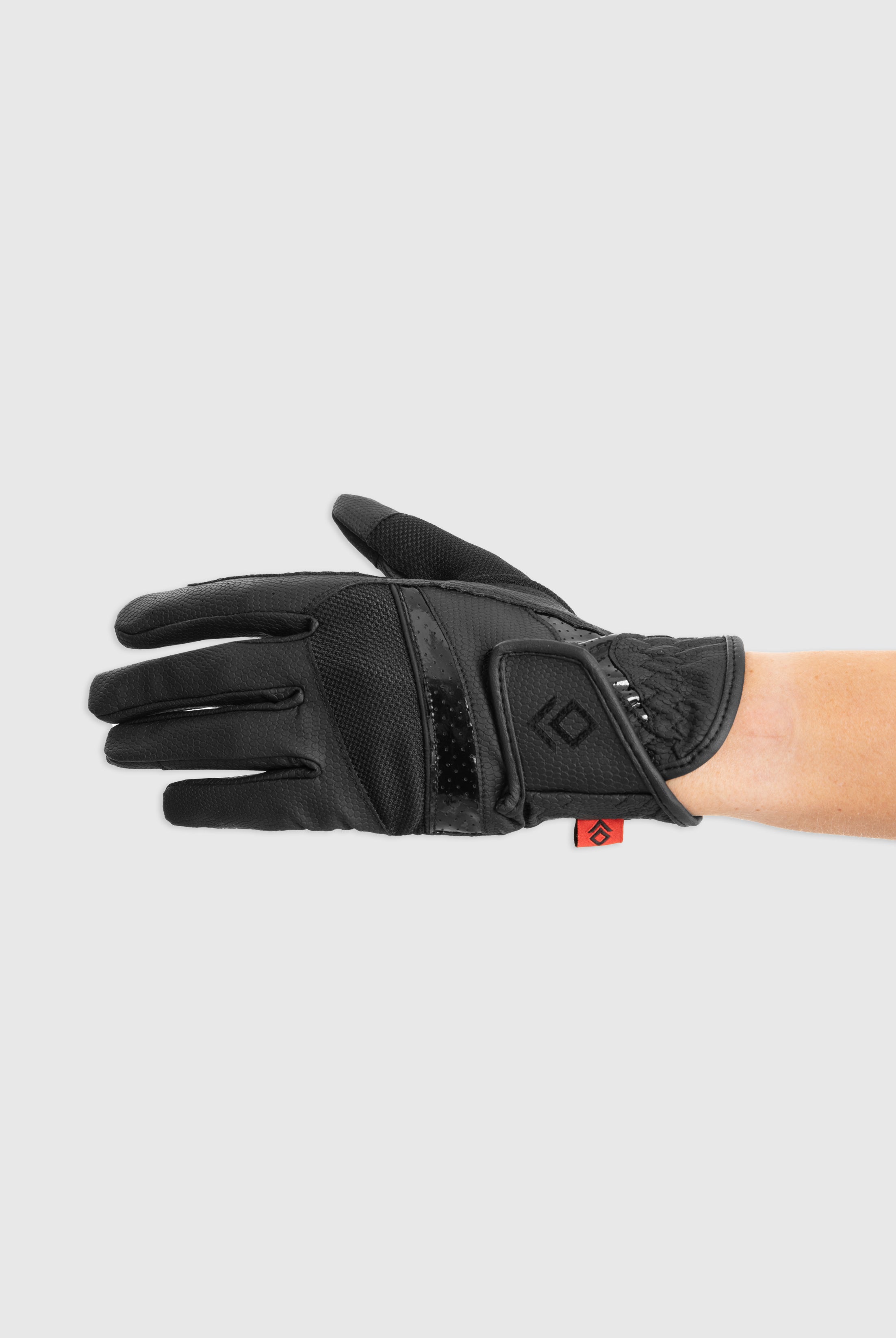Black Patent Pro Grip Riding Glove
