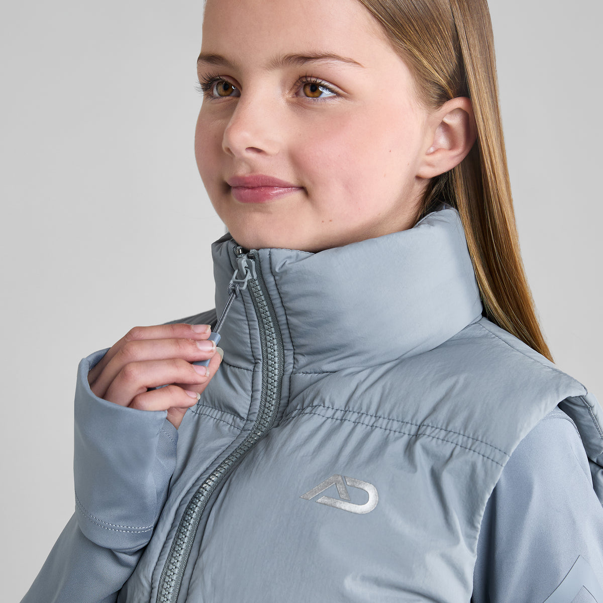 Aztec Diamond Young Rider Ash Blue Mid Layer Gilet