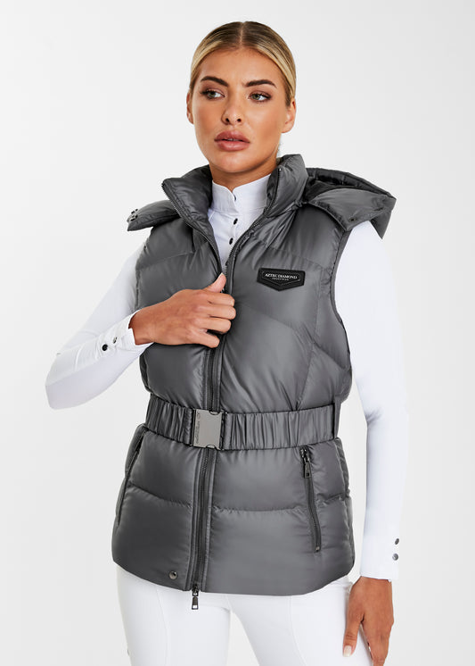 Charcoal Belted Gilet