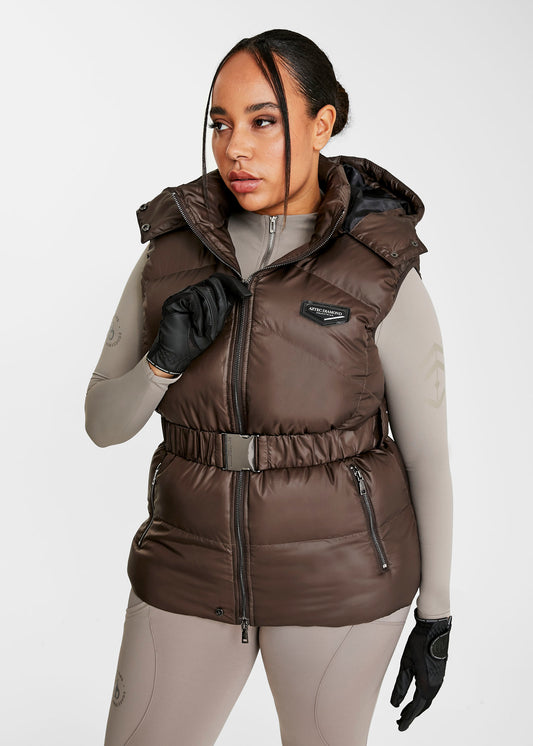 Chocolate Belted Gilet